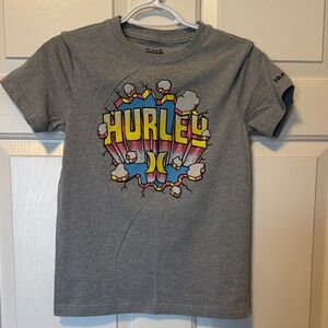 Hurley Kids Gray Burst Graphic Tee size medium